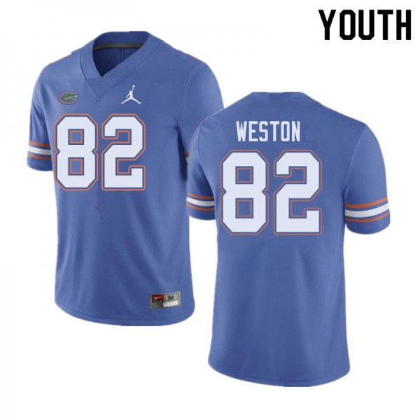 Jordan Brand Youth #82 Ja'Markis Weston Florida Gators College Football Jerseys Blue